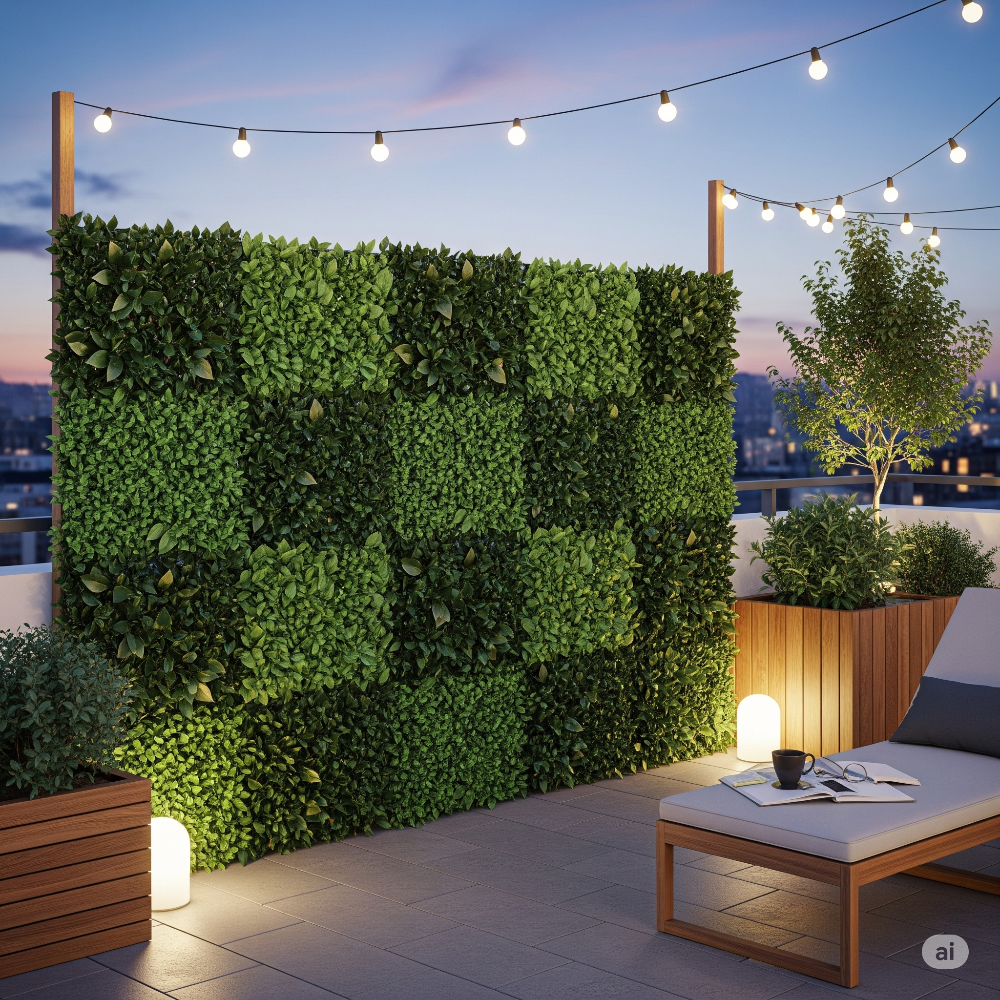 Artificial Privacy Leaf Screen 4